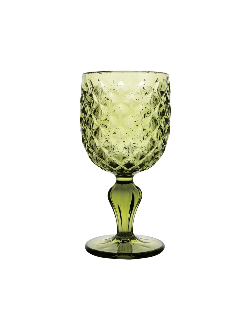 Set 6 pahare, Scudo, Brandani, 8.5x17 cm, 320 ml, sticla, verde - imagine 4